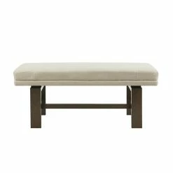 Wholesale ⌛ Olliix Madison Park Claymore Solid Wood And Polyester Accent Bench In Natural/Coffee ✔️ -Bedroom Benches Store 2532277 2 L