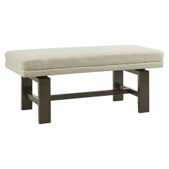 Wholesale β Olliix Madison Park Claymore Solid Wood And Polyester Accent Bench In Natural/Coffee βοΈ