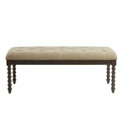 Top 10 👍 Olliix Madison Park Signature Beckett Solid Wood Accent Bench In Tan/Morocco Brown 🛒 -Bedroom Benches Store 2532279 2 L