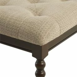 Top 10 👍 Olliix Madison Park Signature Beckett Solid Wood Accent Bench In Tan/Morocco Brown 🛒 -Bedroom Benches Store 2532279 4 L