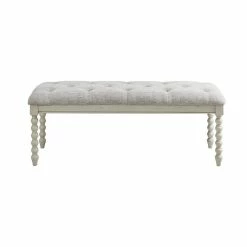 Budget π Olliix Madison Park Signature Beckett Solid Wood Accent Bench In Light Gray/White π₯ 10 Budget π Olliix Madison Park Signature Beckett Solid Wood Accent Bench In Light Gray/White π₯ -Bedroom Benches Store 2532280 2 L