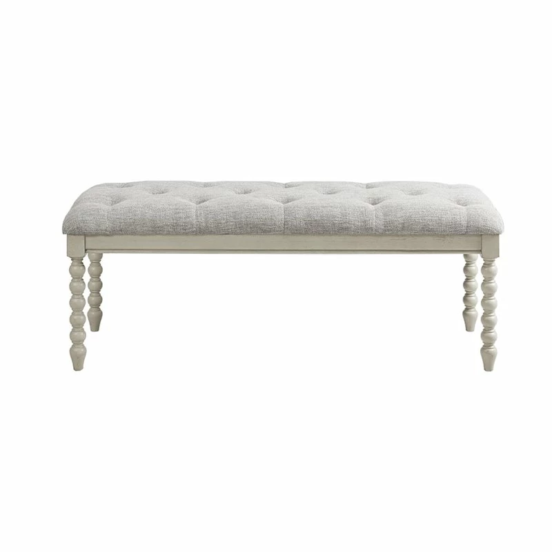 Budget π Olliix Madison Park Signature Beckett Solid Wood Accent Bench In Light Gray/White π₯ 3 Budget π Olliix Madison Park Signature Beckett Solid Wood Accent Bench In Light Gray/White π₯ - Image 3