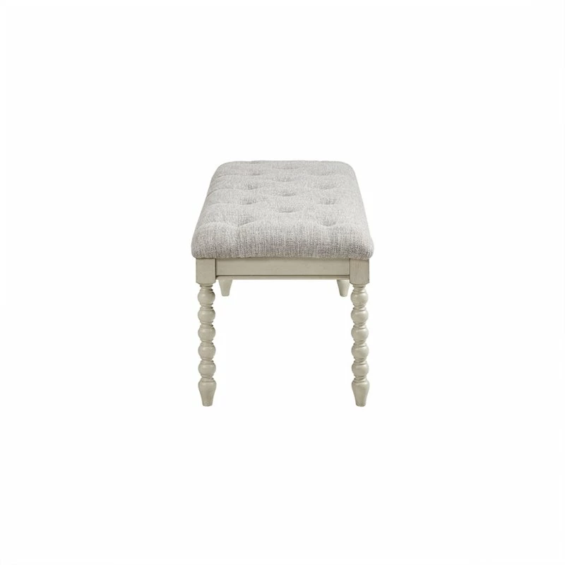 Budget π Olliix Madison Park Signature Beckett Solid Wood Accent Bench In Light Gray/White π₯ 4 Budget π Olliix Madison Park Signature Beckett Solid Wood Accent Bench In Light Gray/White π₯ - Image 4