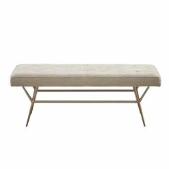 Discount π Olliix Martha Stewart Tinsley Solid Wood And Polyester Accent Bench In Light Tan 𧨠10 Discount π Olliix Martha Stewart Tinsley Solid Wood And Polyester Accent Bench In Light Tan 𧨠-Bedroom Benches Store 2532294 2 L