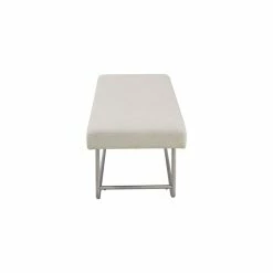 Promo π Olliix Martha Stewart Eve Solid Wood And Polyester Bench In Ivory/White π₯ 11 Promo π Olliix Martha Stewart Eve Solid Wood And Polyester Bench In Ivory/White π₯ -Bedroom Benches Store 2532297 3 L