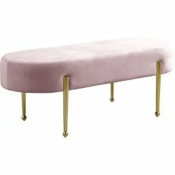 Top 10 ⌛ Maklaine Contemporary Upholstery Velvet Bench In Pink 💯