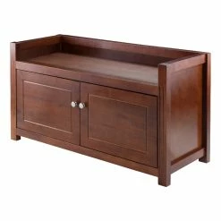 Buy 🌟 Winsome Regalia Storage Bench In Antique Walnut ⭐