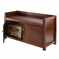 Buy π Winsome Regalia Storage Bench In Antique Walnut β 9 Buy π Winsome Regalia Storage Bench In Antique Walnut β -Bedroom Benches Store 25343 4 L