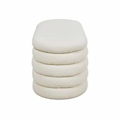 Best reviews of 😉 Jennifer Taylor Home Fuji 49" Upholstered Oval Storage Bench Ivory White Boucle 😉 -Bedroom Benches Store 2535263 14 L