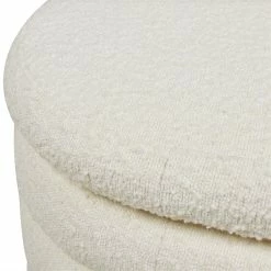 Best reviews of 😉 Jennifer Taylor Home Fuji 49" Upholstered Oval Storage Bench Ivory White Boucle 😉 -Bedroom Benches Store 2535263 9 L