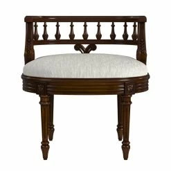 Best reviews of 😍 Butler Specialty Company Hathaway Antique Cherry Upholstered Vanity Seat 🥰 -Bedroom Benches Store 2536003 1 L