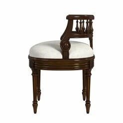Best reviews of 😍 Butler Specialty Company Hathaway Antique Cherry Upholstered Vanity Seat 🥰 -Bedroom Benches Store 2536003 2 L