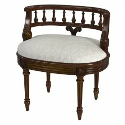 Best reviews of 😍 Butler Specialty Company Hathaway Antique Cherry Upholstered Vanity Seat 🥰