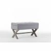 Best reviews of 🔥 Benzara 36 Inch Fabric Lift Top Storage Bench With Button Tufting Gray 👏