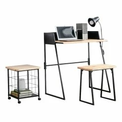 Top 10 π Benzara 2 Piece Desk Set With Bench Wood And Metal Natural Brown And Black βοΈ
