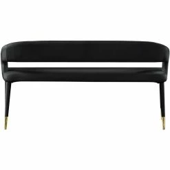 Cheap ✔️ Meridian Furniture Destiny Black Velvet Bench 💯 -Bedroom Benches Store 2541381 2 L