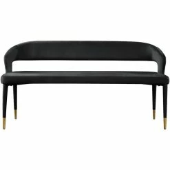 Cheap ✔️ Meridian Furniture Destiny Black Velvet Bench 💯 -Bedroom Benches Store 2541381 3 L