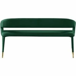 Wholesale 😉 Meridian Furniture Destiny Green Velvet Bench 👍 -Bedroom Benches Store 2541384 2 L