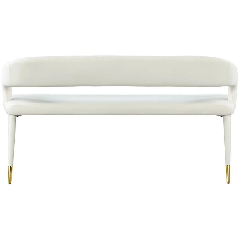 Wholesale βοΈ Meridian Furniture Destiny White Faux Leather Bench π₯ 3 Wholesale βοΈ Meridian Furniture Destiny White Faux Leather Bench π₯ - Image 3