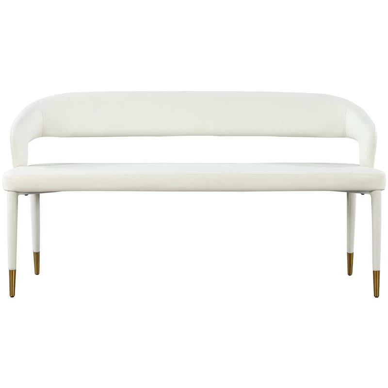 Wholesale βοΈ Meridian Furniture Destiny White Faux Leather Bench π₯ 4 Wholesale βοΈ Meridian Furniture Destiny White Faux Leather Bench π₯ - Image 4