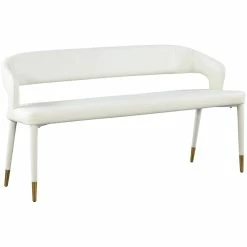 Wholesale βοΈ Meridian Furniture Destiny White Faux Leather Bench π₯