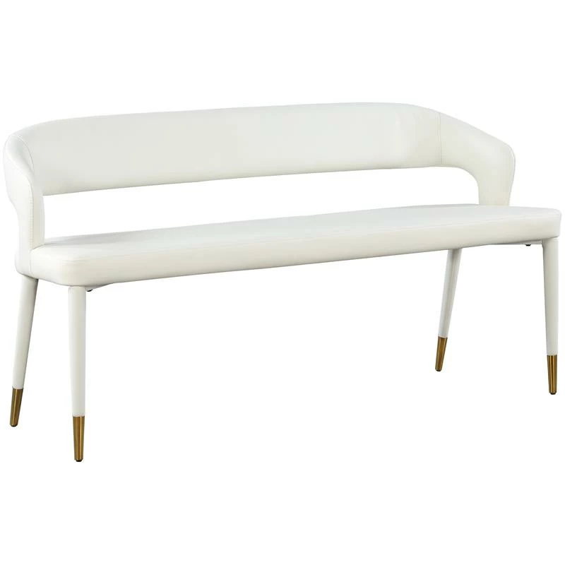 Wholesale βοΈ Meridian Furniture Destiny White Faux Leather Bench π₯ 1 Wholesale βοΈ Meridian Furniture Destiny White Faux Leather Bench π₯
