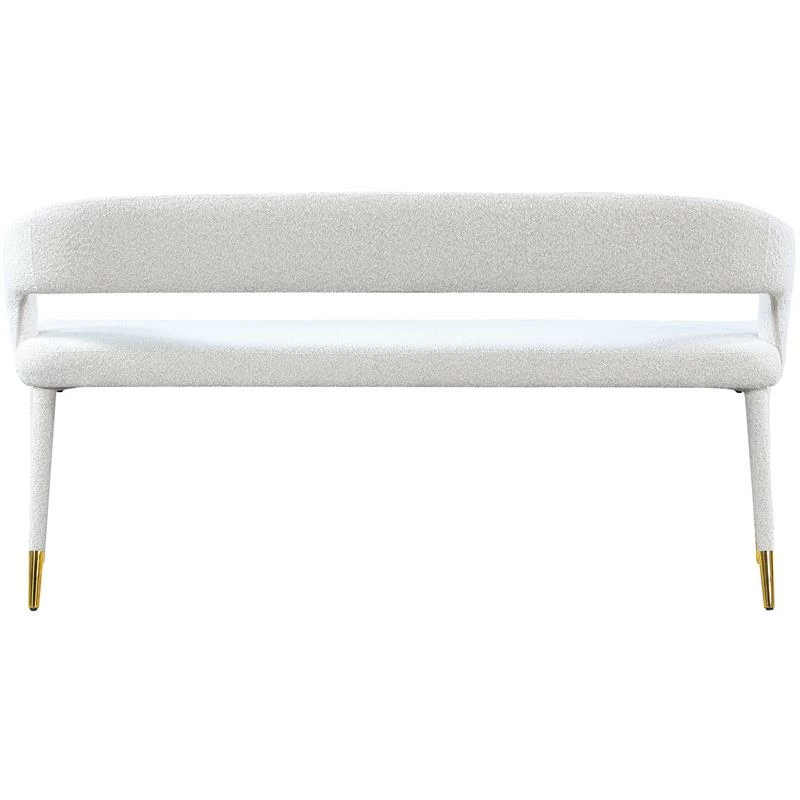 Wholesale π₯ Meridian Furniture Destiny Cream Boucle Fabric Bench π₯° 3 Wholesale π₯ Meridian Furniture Destiny Cream Boucle Fabric Bench π₯° - Image 3