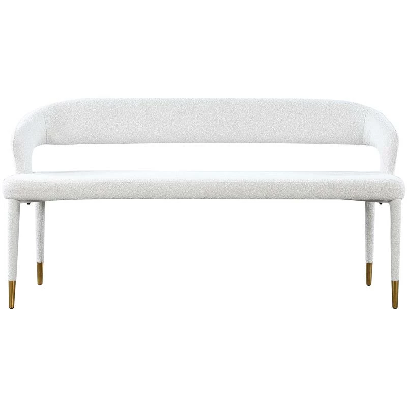 Wholesale π₯ Meridian Furniture Destiny Cream Boucle Fabric Bench π₯° 4 Wholesale π₯ Meridian Furniture Destiny Cream Boucle Fabric Bench π₯° - Image 4