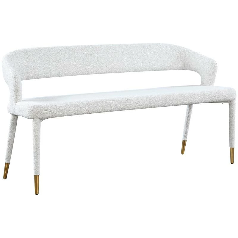 Wholesale π₯ Meridian Furniture Destiny Cream Boucle Fabric Bench π₯° 1 Wholesale π₯ Meridian Furniture Destiny Cream Boucle Fabric Bench π₯°