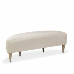 Cheap ✔️ Michael Amini Kathy Ireland Eclipse Wood & Polyester Fabric Bed Bench 👏 -Bedroom Benches Store 2542304 2 L