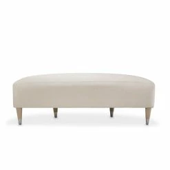 Cheap ✔️ Michael Amini Kathy Ireland Eclipse Wood & Polyester Fabric Bed Bench 👏 -Bedroom Benches Store 2542304 4 L