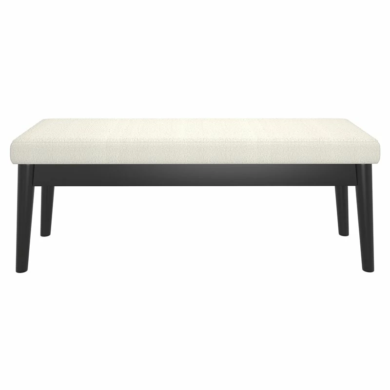 Promo π₯ WHI Pebble 17.5" Solid Wood Boucle-Woven Fabric Upholstered Bench In Cream π 3 Promo π₯ WHI Pebble 17.5" Solid Wood Boucle-Woven Fabric Upholstered Bench In Cream π - Image 3