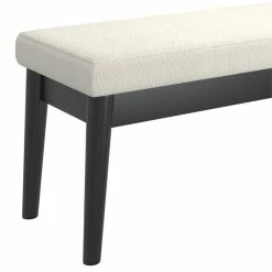 Promo π₯ WHI Pebble 17.5" Solid Wood Boucle-Woven Fabric Upholstered Bench In Cream π 12 Promo π₯ WHI Pebble 17.5" Solid Wood Boucle-Woven Fabric Upholstered Bench In Cream π -Bedroom Benches Store 2556465 4 L