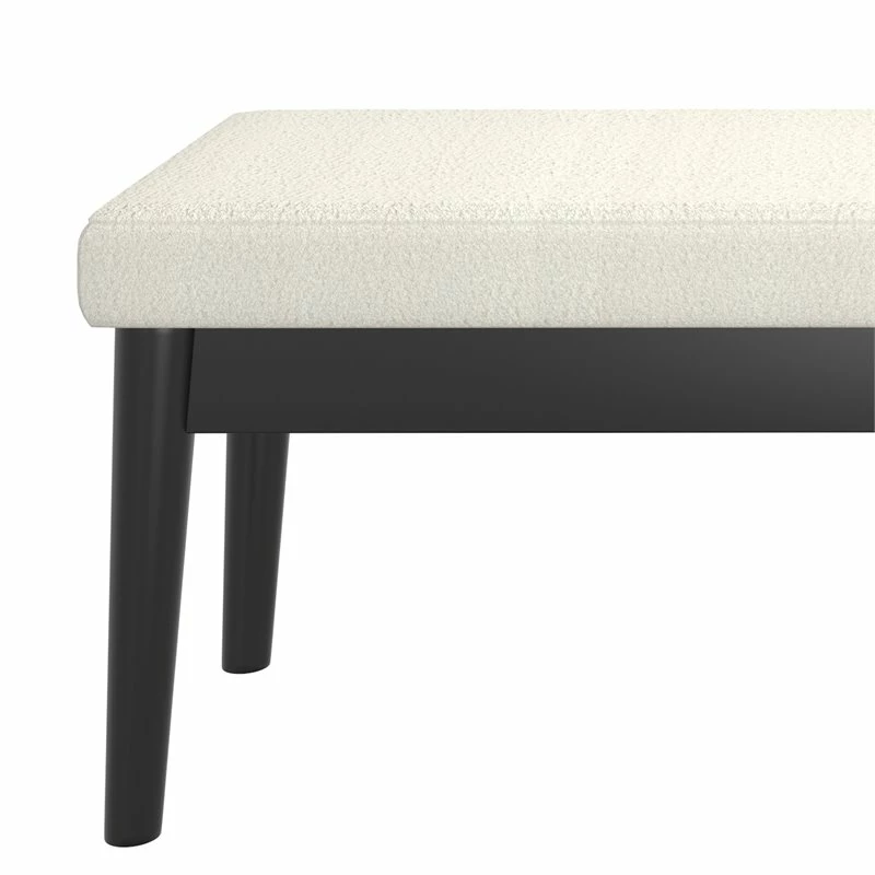 Promo π₯ WHI Pebble 17.5" Solid Wood Boucle-Woven Fabric Upholstered Bench In Cream π 6 Promo π₯ WHI Pebble 17.5" Solid Wood Boucle-Woven Fabric Upholstered Bench In Cream π - Image 6
