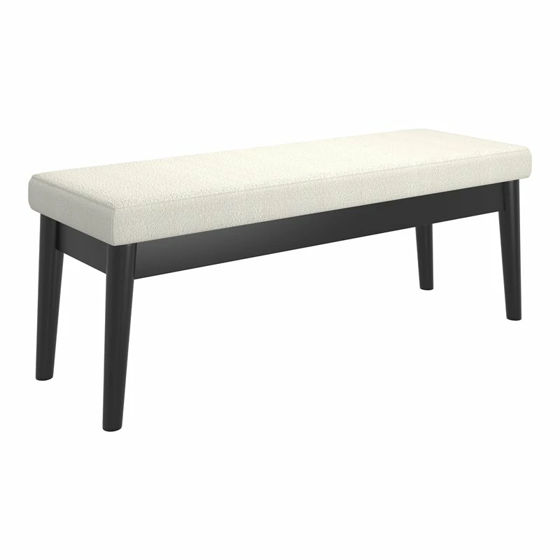 Promo π₯ WHI Pebble 17.5" Solid Wood Boucle-Woven Fabric Upholstered Bench In Cream π 1 Promo π₯ WHI Pebble 17.5" Solid Wood Boucle-Woven Fabric Upholstered Bench In Cream π