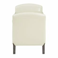 Best Sale 🥰 OSP Home Furnishings Coborn Storage Bench In Cream Faux Leather With Gray Legs 🥰 -Bedroom Benches Store 2560353 6 L