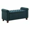 Best Pirce 😍 OSP Home Furnishings Crowder Storage Bench In Azure Blue Fabric 🎉