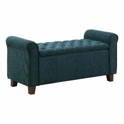 Best Pirce π OSP Home Furnishings Crowder Storage Bench In Azure Blue Fabric π