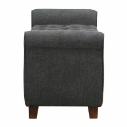 Best reviews of 🎁 OSP Home Furnishings Crowder Storage Bench In Charcoal Fabric 🤩 -Bedroom Benches Store 2560356 6 L