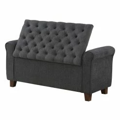 Best reviews of 🎁 OSP Home Furnishings Crowder Storage Bench In Charcoal Fabric 🤩 -Bedroom Benches Store 2560356 8 L