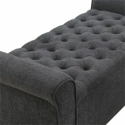 Best reviews of 🎁 OSP Home Furnishings Crowder Storage Bench In Charcoal Fabric 🤩 -Bedroom Benches Store 2560356 9 L