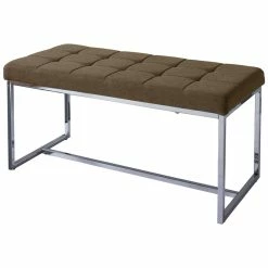 Budget π Atlin Designs Mid-Century Fabric Upholstered Bench In Brown π