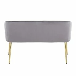 Outlet β¨ LumiSource Fran 17.5" Steel And Velvet Bench In Gold And Gray π 15 Outlet β¨ LumiSource Fran 17.5" Steel And Velvet Bench In Gold And Gray π -Bedroom Benches Store 2568041 5 L
