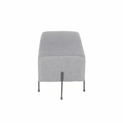 Deals 🌟 LumiSource Daniella 15.5" Painted Steel And Fabric Bench In Black/Gray 😉 -Bedroom Benches Store 2568182 4 L