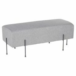 Deals π LumiSource Daniella 15.5" Painted Steel And Fabric Bench In Black/Gray π