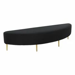 Cheap ⌛ TOV Furniture Bianca Black Velvet King Size Bench 🔔