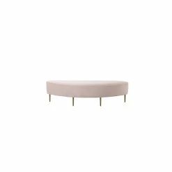 Flash Sale ✔️ TOV Furniture Bianca Blush Velvet Full Size Bench 🎉 -Bedroom Benches Store 2573678 2 L