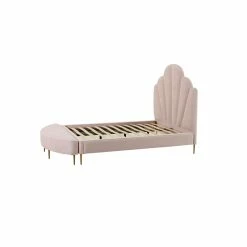 Flash Sale ✔️ TOV Furniture Bianca Blush Velvet Full Size Bench 🎉 -Bedroom Benches Store 2573678 3 L