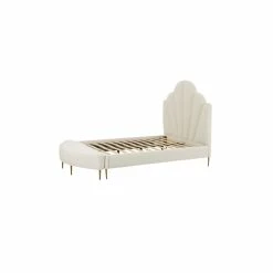 Cheapest ✔️ TOV Furniture Bianca Cream Velvet Full Size Bench ⌛ -Bedroom Benches Store 2573680 4 L