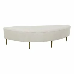 Cheapest ✔️ TOV Furniture Bianca Cream Velvet Full Size Bench ⌛